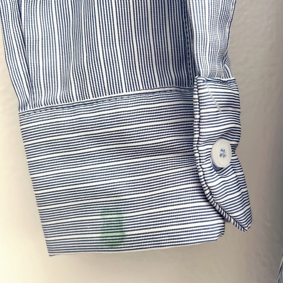 Sovere Evermore Corset Shirt Dress Blue White Striped Mini Dress - Picture 10 of 16